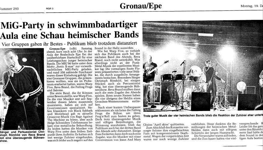 NachberichtzumSonicX-MasFestival,17.12.94 NachberichtzumSonicX-MasFestival,17.12.94